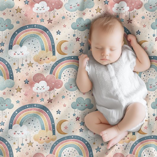 Soft Rainbow Blanket Baby Shower Gift Delight Fleece Deken