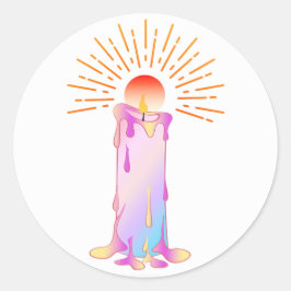 Soft Rainbow Candle Sticker