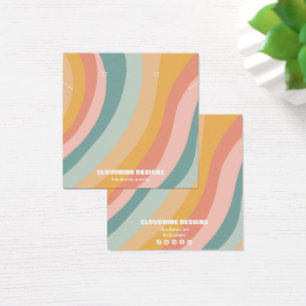 Soft Rainbow Earring Ketting Sieraden Display Kaar Vierkante Visitekaartjes