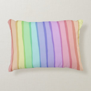 🌈 Soft Rainbow Polyester Accent Pillow 16 x 12 Kussen