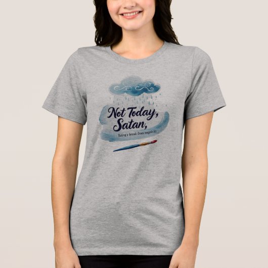 Soft Rainy Mood Tee for Women Tri-Blend Shirt (Voorkant)