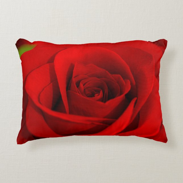 Soft Red Rose Pillow Accent Kussen (Voorkant)
