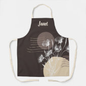 Soft Romantic Chocolate Minimalist Floral Schort (Voorkant)