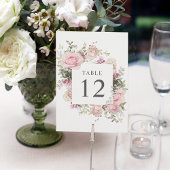 Soft Rose Botanique 5x7 Cartes Numéro de tableau