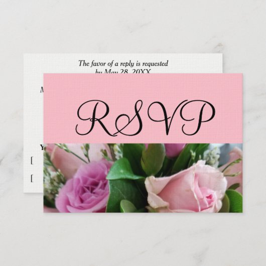 Soft Rose Bouquet Soft Mariage Argent RSVP (Devant / Derrière)