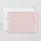 Soft rose et blanc Bokeh Wedding RSVP (Dos)