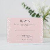 Soft rose et blanc Bokeh Wedding RSVP (Debout devant)