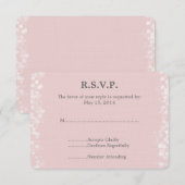 Soft rose et blanc Bokeh Wedding RSVP (Devant / Derrière)
