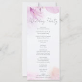 Soft rose moderne Boho Floral Wedding Programme (Dos)