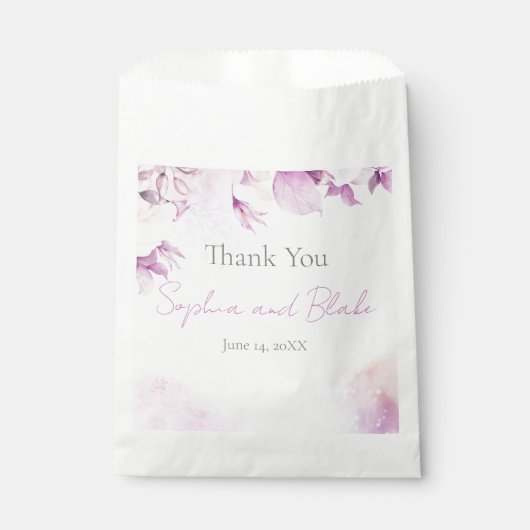 Soft rose moderne Boho mariage Favoriser les sacs (Devant)