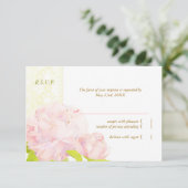 Soft rose Peony Mariage Floral RSVP (Debout devant)