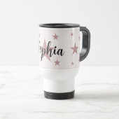 Soft Rose Personnalisé Starry Mug Voyage (Devant droit)