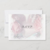 Soft Rose Roses Mariage RSVP (Devant)