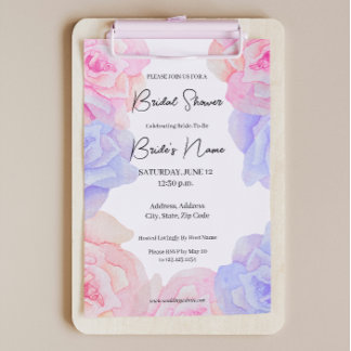 Soft rose violet Rose nuptiale Invitation à la dou