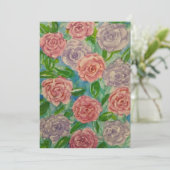 Soft Roses Feestdagenkaart (Staand voorkant)