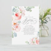 Soft roze bloemen Elegant Boho Baptisme Kaart (Staand voorkant)