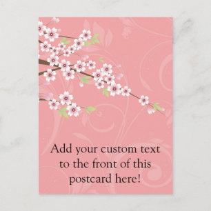 Soft roze Cherry Blossom Briefkaart