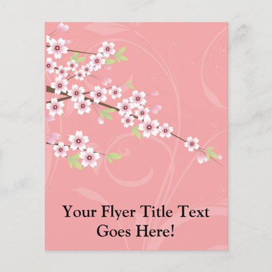 Soft roze Cherry Blossom Flyer (Voorkant)