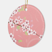 Soft roze Cherry Blossom Keramisch Ornament (Links)