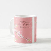Soft roze Cherry Blossom Koffiemok (Voorkant links)
