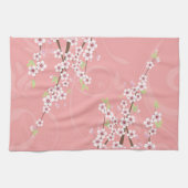Soft roze Cherry Blossom Theedoek (Horizontaal)