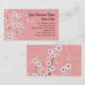 Soft roze Cherry Blossom Visitekaartje (Voorkant / Achterkant)