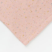 Soft roze confetti fleece deken (Hoek)