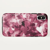 Soft roze Kawaii Hearts Background Case-Mate iPhone Case (Achterkant (horizontaal))