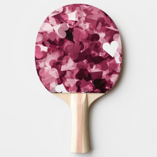 Soft roze Kawaii Hearts Background Tafeltennisbatje