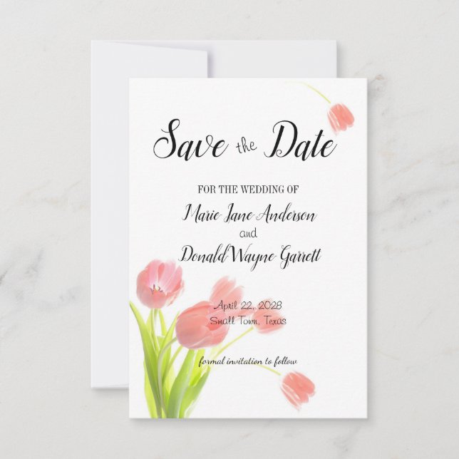 Soft roze tulpen (Voorkant)
