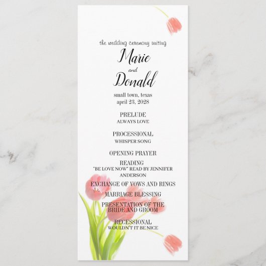 Soft roze tulpen programma (Voorkant)