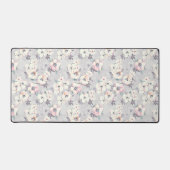 Soft roze Waterverf Patroon Bureaumat (Voorkant)