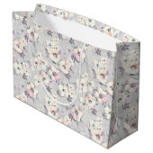 Soft roze Waterverf Patroon Groot Cadeauzakje (Achterkant Gekanteld)