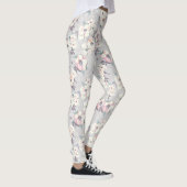 Soft roze Waterverf Patroon Leggings (Rechts)