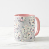 Soft roze Waterverf Patroon Mok (Voorkant rechts)