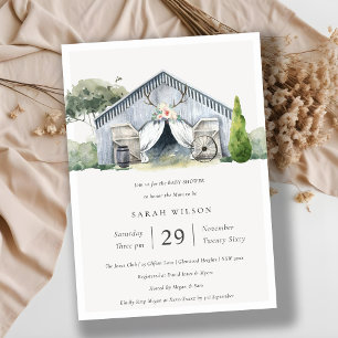Soft Rustic Barnyard Agritourisme thème Invitation