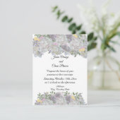 Soft Rustic Garden Flowers Faire-part de mariage (Debout devant)