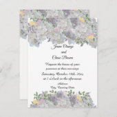 Soft Rustic Garden Flowers Faire-part de mariage (Devant / Derrière)