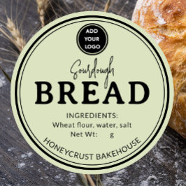 Soft Sage Bakery Sourdough Bread Label Sticker