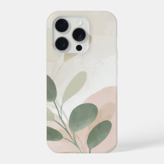 Soft Sage Botanical Minimal Abstract  Calm Neutral iPhone 15 Pro Hoesje