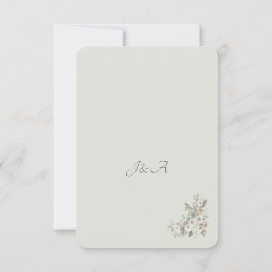 Soft Sage Botanical Wedding RSVP (Dos)