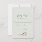 Soft Sage Botanical Wedding RSVP (Devant)