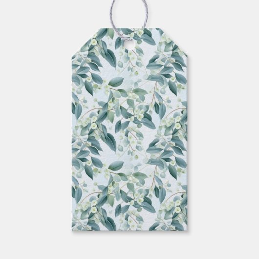 Soft Sage Green Eucalyptus Aquarel-stijl Cadeaulabel (Voorkant)