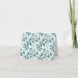Soft Sage Green Eucalyptus Aquarel-stijl Kaart