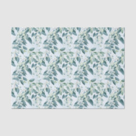 Soft Sage Green Eucalyptus Aquarel-stijl Tissuepapier