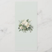 Soft Sage Green Floral Wedding Menu (Dos)