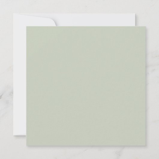 Soft Sage Green Vellum Style Huwelijksuitnodiging (Achterkant)
