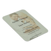 Soft Sage Green Vellum Style Huwelijksuitnodiging Magneet (Rechterzijde)