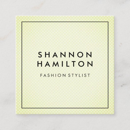 Soft Scale Patroon Green Vierkante Visitekaartje (Voorkant)