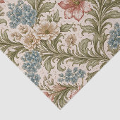 Soft Scrollwork Garden Floral Pattern Tissuepapier (Detail)
